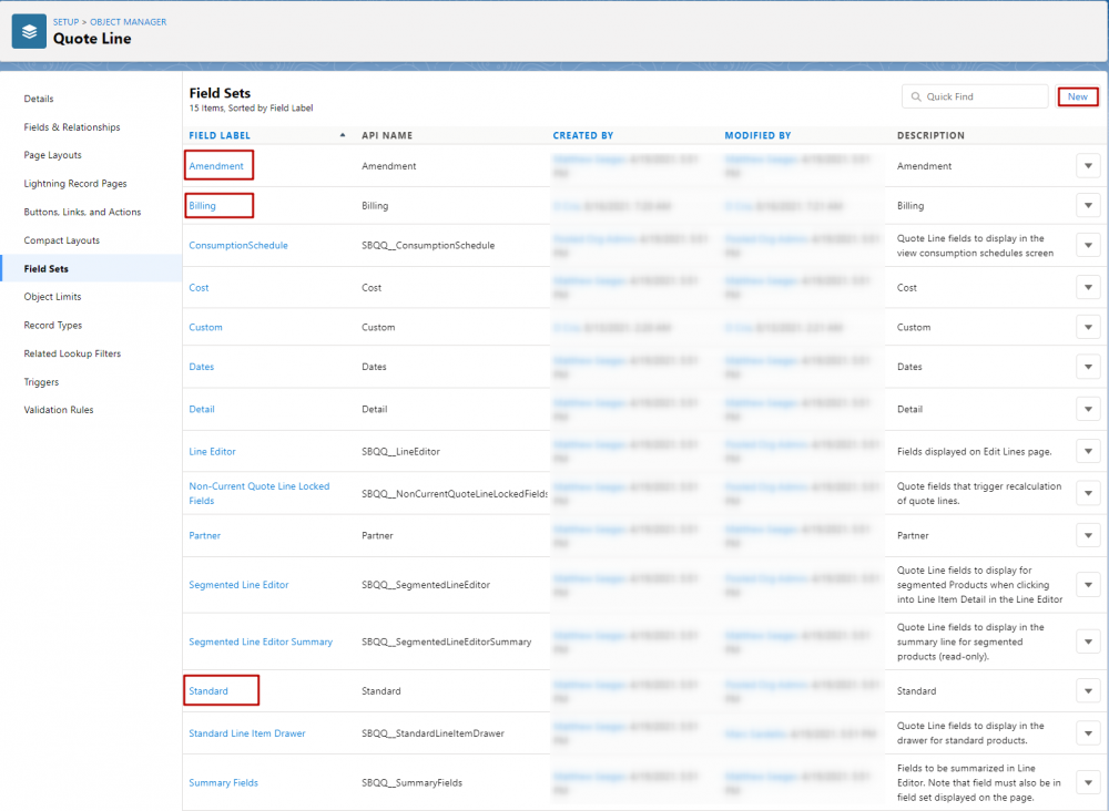 Salesforce Revenue Coud Field Sets on Quote Line